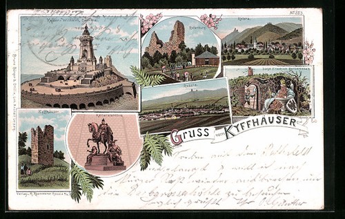 Lithographie kyffhäuser - lithographie,