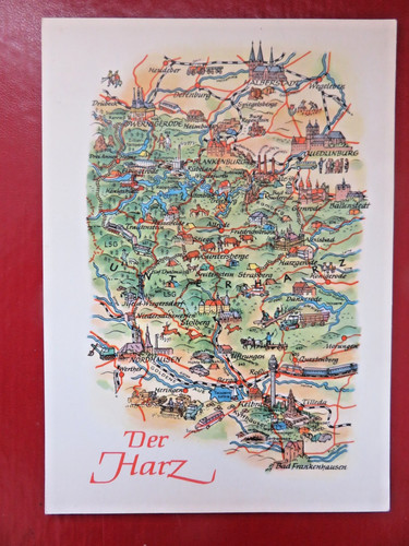 Ddr landkarte der - ,landkarte, harz