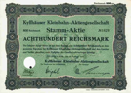 Kyffhäuser bahn 1929 berga - bahn,
