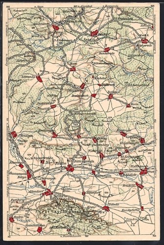 Kelbra landkarte der region - kelbra,,